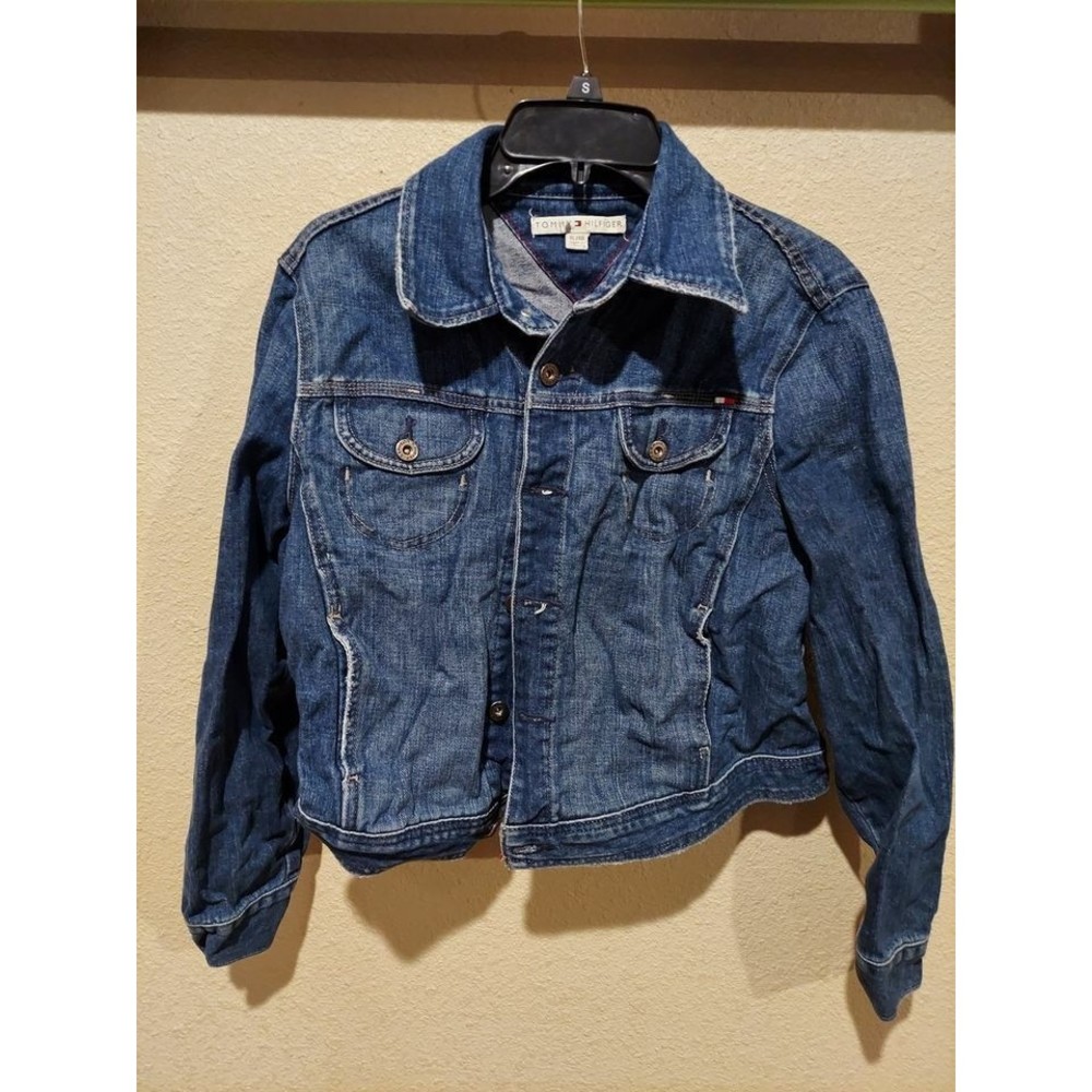 Boys XL Button Down Tommy Jean Jacket with 4 Pockets